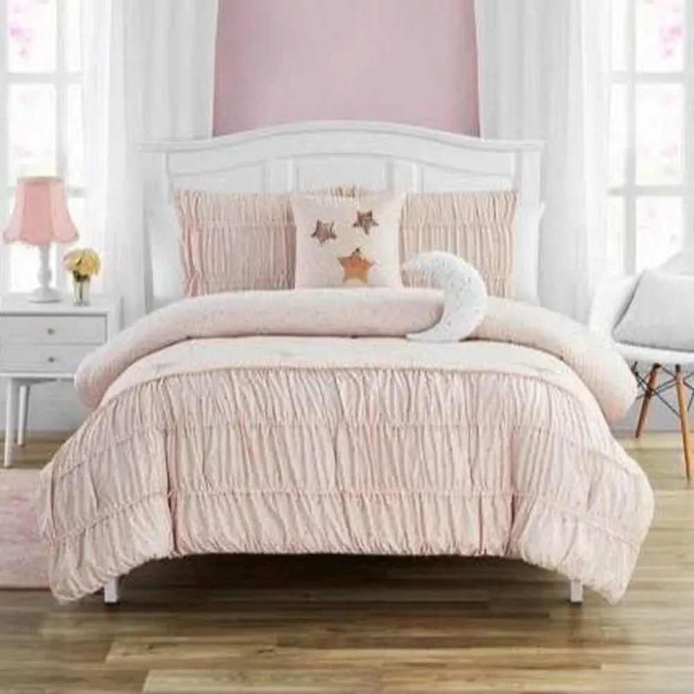 4 Piece Twin Comforter Set Alexa + Bella Princess Pink